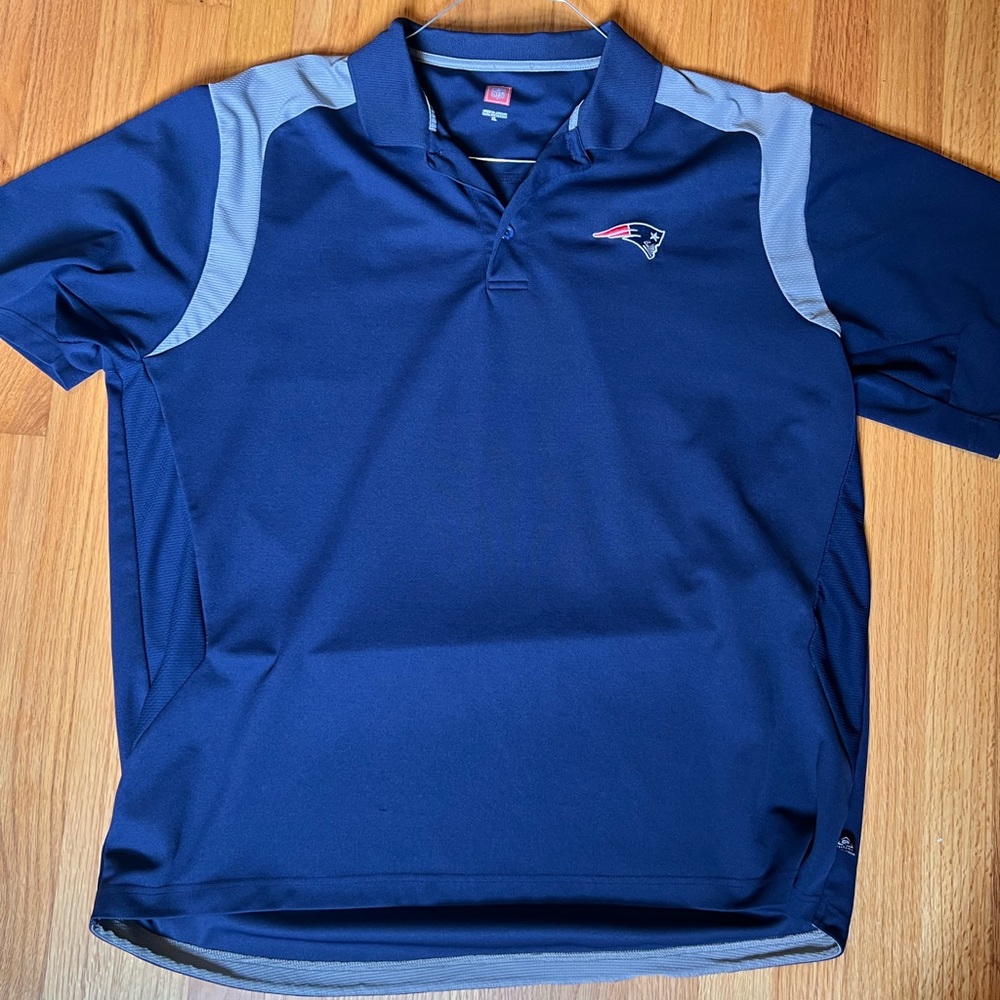 Patriots Blue and Gray Performance Polo Shirt